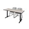 Cain Rectangle Tables > Training Tables > Cain Training Table & Chair Sets, 66 W, 24 L, 29 H, Maple MTRCT6624PL44GY - alternate 1